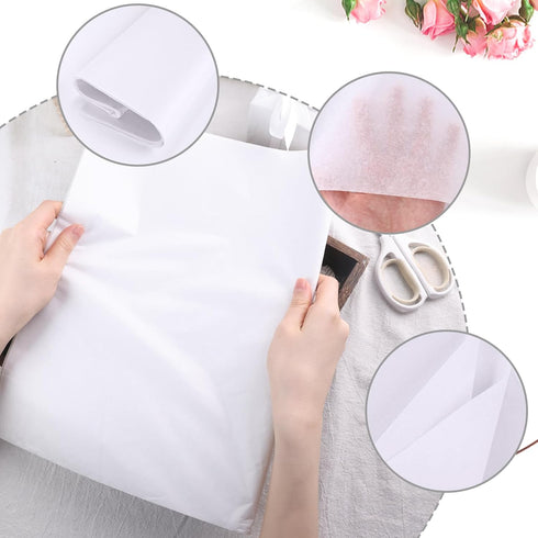 Koogel 120 Sheets White Tissue Paper, 20x14in Bulk Gift Wrapping for DIY Projects, Weddings, Birthday Crafts