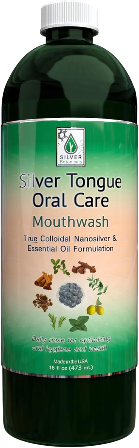 Silver Tongue Oral Care - All Natural Mouthwash, Colloidal Silver, 16 oz.