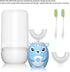 Kids Electric Toothbrush U Shaped Sonic Automatic Toothbrush with 4 Brush Heads, Cartoon Deer Modeling