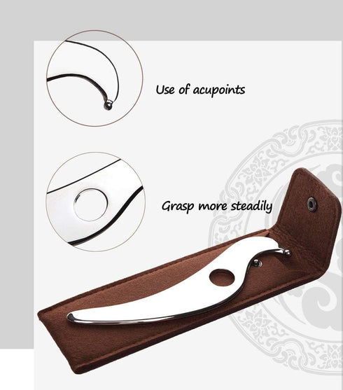 Gua Sha Tool - Medical Grade Stainless Steel Scraping Massage Tool for Relaxing Soft Tissue, Reduce Pain