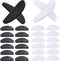 TOODOO 18 Pairs Eyeglasses Nose Pads - Adhesive Silicone Anti-Slip for Glasses & Sunglasses (Transparent & Black, 1mm)