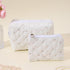 LYDZTION 2Pcs Cute Quilted Makeup Bag for Women, Coquette Cherry Makeup Bag with Purse Pouch, Travel Essentials
