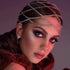 YERTTER Wedding Silver Rhinestone Mesh Chain Head Cap, Layered Tennis Chain Jewelry for Women