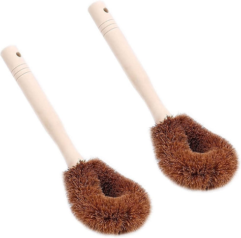 LUNCHS Coconut Fiber Dishwand,Eco-Friendly Dish Washing Wand Scrubbing Tool for Cleaning Kitchen Pot,Pan,Vegetable