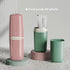 HyJeryty Green Toothbrush Travel Case, Portable Travel Toothbrush & Toothpaste Holder Cover Organizer Container