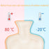 Set 2 2 WUWEOT of Hot Water Bottle with Soft Cover, Liter Rubber Water Pad, Hot Compress Bag and Cold Therapy Bag