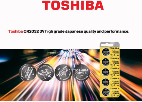Toshiba CR2032 3V Lithium Coin Cell Battery (15 Batteries)