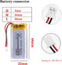 3.7V 500mAh Lipo Battery, 502248 Rechargeable Lithium Polymer Ion Battery with JST Connector