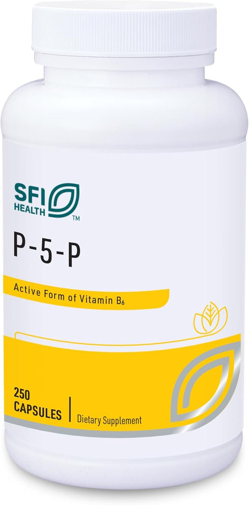 Klaire Labs P-5-P 30 Milligrams Bioactive Vitamin B6 Pyridoxal-5-Phosphate for Metabolic & Liver Support (100 Capsules)