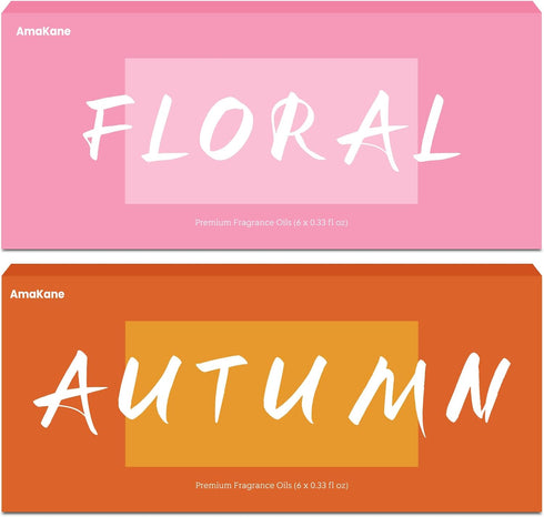 Floral & Autumn Fragrance Oils Set, AmaKane Fragrance Oil for Candle Making,
