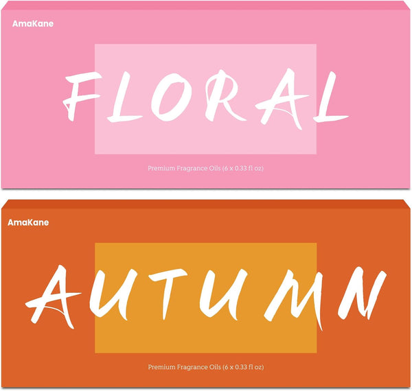 Floral & Autumn Fragrance Oils Set, AmaKane Fragrance Oil for Candle Making,