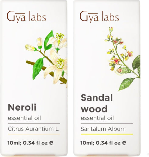 Neroli Essential Oil for Diffuser & Sandalwood Essential Oils for Diffuser Set