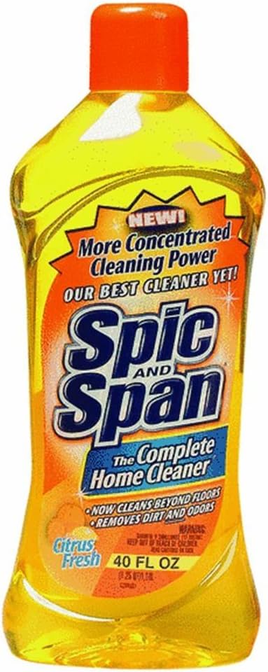 Spic And Span Dilutable Liquid Cleaner Multi-Surface and Floor Cleaner, Citrus Fresh Scent, 40 fl.