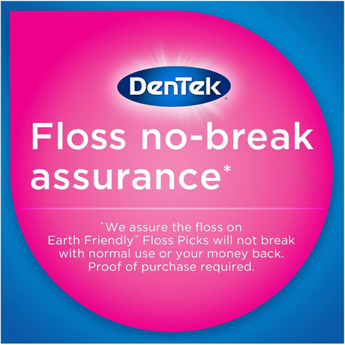 DenTek Earth Friendly Floss Picks, Organic Mint 60 Count, Pack of 3