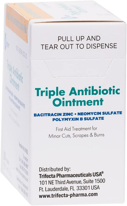 Globe Triple Antibiotic Ointment, 25 Pack 0.9g Single Packets for Minor Scratches, Wounds, Infection Prevention