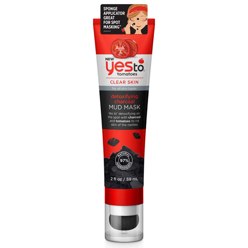 Yes To Tomatoes Detoxifying Charcoal Mud Mask - For All Skin Types, Charcoal & Tomatoes to Detoxify