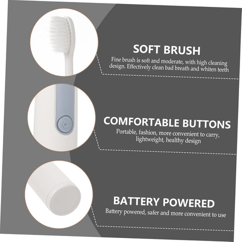 Vaguelly Electric Waterproof Toothbrush with Soft Bristles, Smart Rechargeable Oral Care Tool for Adults, Portable