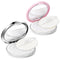 2 Pcs Refillable Loose Powder Container with Puff, 0.17/0.7 oz Portable Makeup Powder Case with Mirror and Sifter