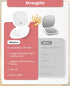 wobsion Travel Mirror with Light, Rechargeable 1x/10x Compact Dimmable Pocket Mirror, 4inch Travel Size (White)