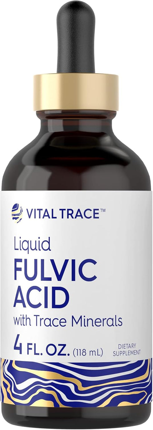 Carlyle Fulvic Acid Drops 4 fl oz - Liquid Trace Minerals, Ionic Supplement, Vegetarian & Non-GMO
