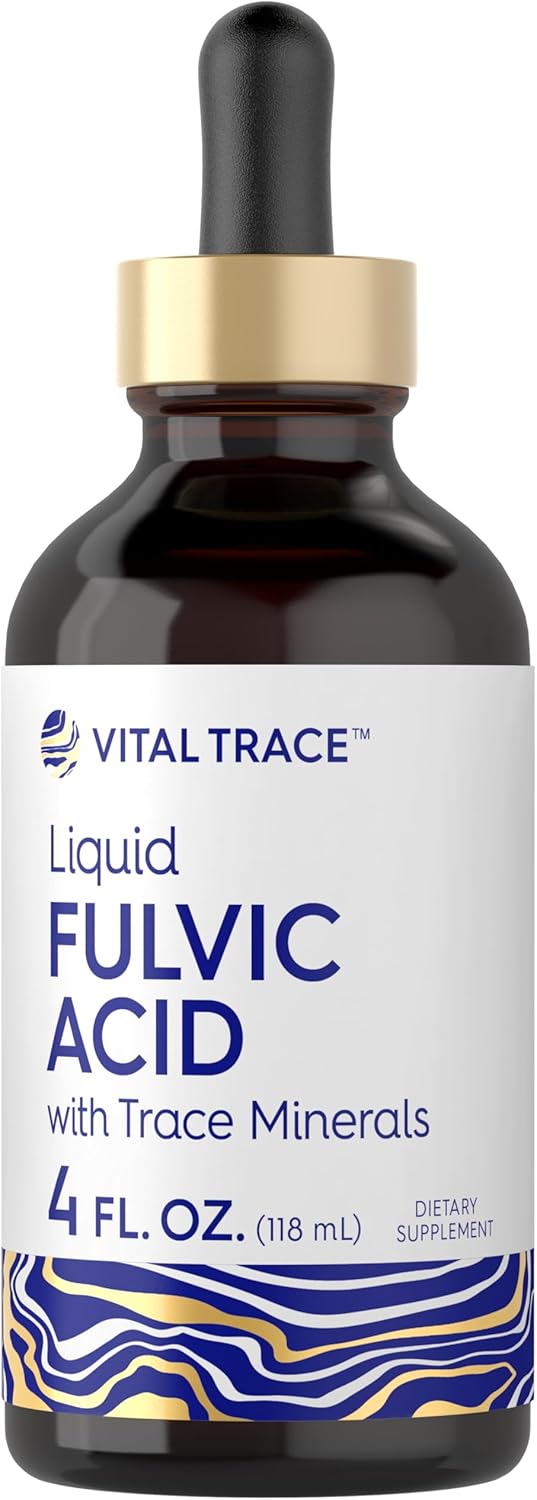 Carlyle Fulvic Acid Drops 4 fl oz - Liquid Trace Minerals, Ionic Supplement, Vegetarian & Non-GMO