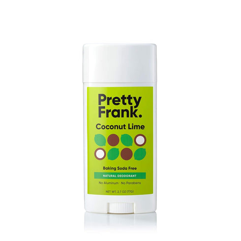 Pretty Frank Natural Aluminum-Free Deodorant Stick, Coconut Lime, 1-Pack, Organic Ingredients for Sensitive Skin