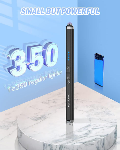 Upgraded Dual Arc Electric Candle Lighter, Rechargeable USB Plasma Arc Lighter for Candle, Obsidian Black