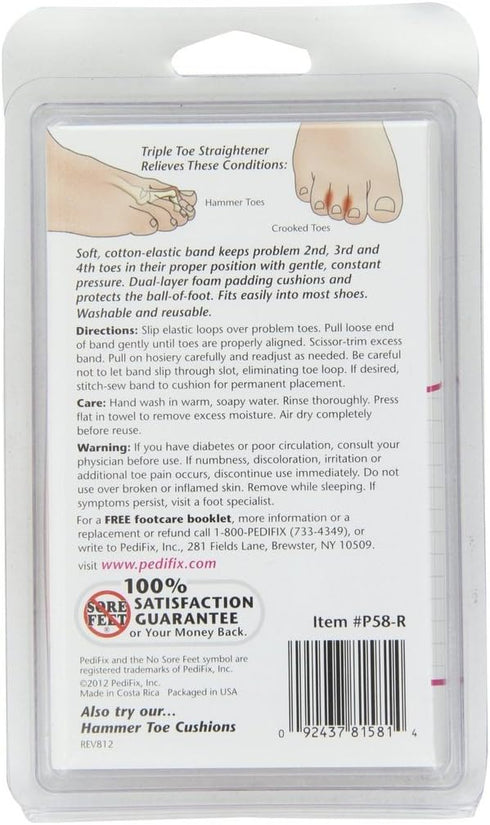 PediFix Triple Toe Straightener, Right Foot