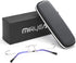 Rimless Clear Bifocal Reading Glasses | Blue Light Blocking Readers for Men and Women | Lightweight Magnifying Anti