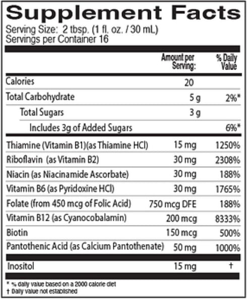 Neurobion Vitamin B12 Complex 16 Oz Liquid Citrus Flavor
