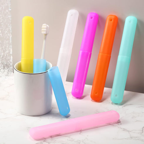 60 Pieces Plastic Toothbrush Holders, Portable Travel Toothbrush Case Cover Protectors for Indoor Outdoor Travel