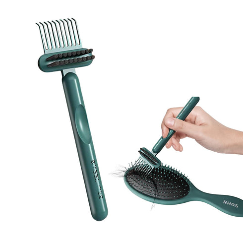 Hair Brush Cleaning Tool, 2-in-1 Comb Cleaning Brush for Home and Salon Use (1 Pack-Green)