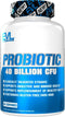 Evlution Nutrition Probiotic, 60 Veggie Capsules, 40 Billion CFUs per Serving, Easy to Swallow Supplement