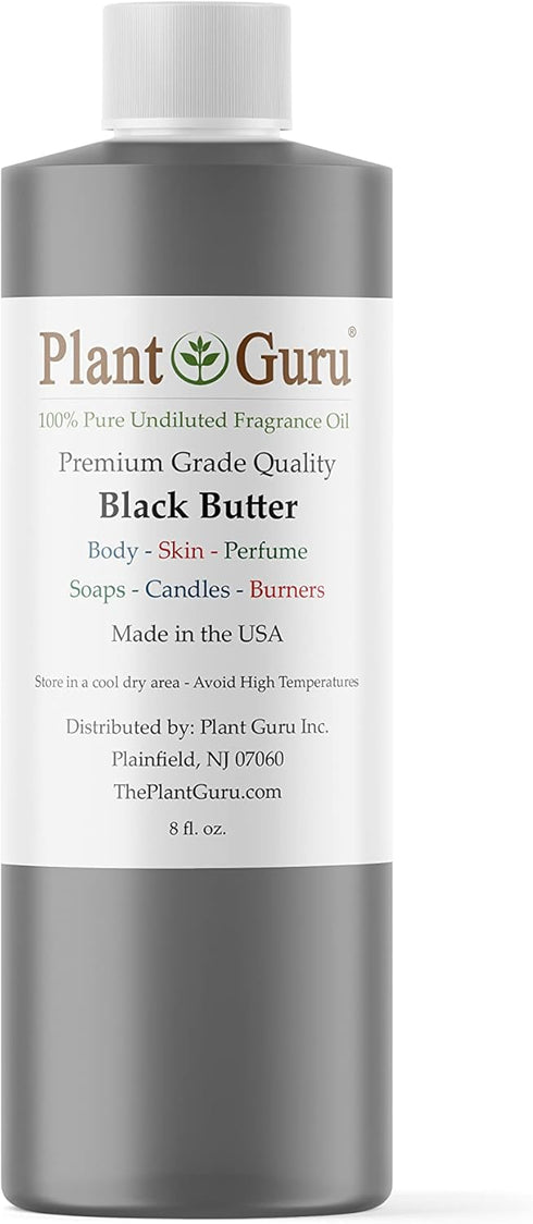 Black Butter Fragrance Oil 8 fl. oz. for DIY Soap Making, Candles, Bath Bombs, Body Butters, and Aromatherapy.