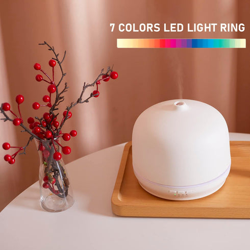 kakoda 500ml Ceramic Essential Oil Diffusers for Home Large Room, Aromatherapy Scent Air Diffuser Ultrasonic Aroma