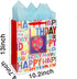 2-Pack 12.6" Large Happy Birthday Gift Bags with Tissue Paper for Birthday Party
