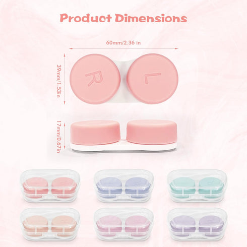 shuibao 6-Pack Set Contact Lens Case for Travel Contact Lens Solution Ideal for Storing Multiple Pairs of Lenses