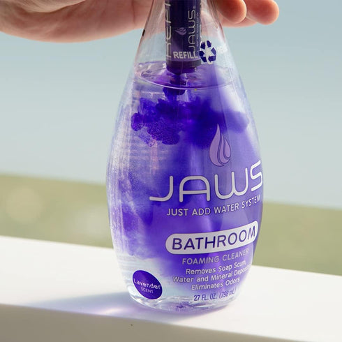 Pack. 2 JAWS Foaming Bathroom Cleaner Refill Includes Refill Pods. Refillable Cleaning Supplies.