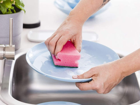 YORK 9.5X7X4.5 Cm-3 Non-Abrasive Cleaning Scouring Scrub Sponge for Kitchen Scratch Proof Kitchen Utensil Scrubber Pads