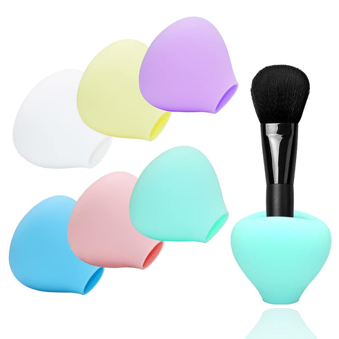 Makeup Brush Covers, Reusable Silicone Organizer Case for Brushes, 6 Pack Dustproof Brush Protector for Travel and Home