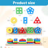 SILAIDESI Set Wooden Bead Sequencing for Seniors, Lacing & Stacking Activities, Memory Games for Elderly, Cognitive Aid