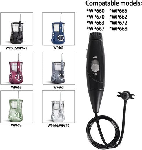 Replacement Parts for Water Flosser Wand Handle Head, Aquarius WP-660 WP-662 WP-670 WP-672 WP-665 WP-667 WP-663 WP-668