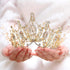 Unicra Wedding Crowns and Tiaras, Silver Flower Rhinestones Costume Queen Crown for Women and Girls
