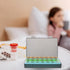 SOPOTUTU 28-Compartment Large Capacity Weekly Pill Organizer, Portable Medication Dispenser with Separate Slots
