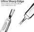 Metal Nail File for Natural Nails, 2 Pack Double Ended Emery Board for Fingernail and Thick Toe Nails, Professional Kit