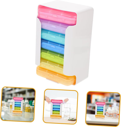 Portable Travel Pill Organizer Case for Daily and Weekly Use