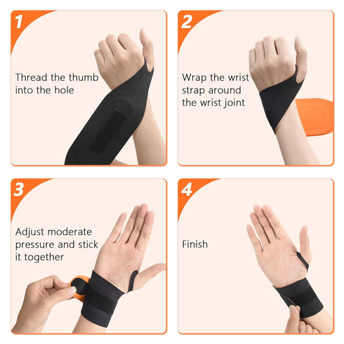 Wrist Brace for Carpal Tunnel Relief, Ultra-Thin Wrist Wraps Ice Compression for TFCC Tear, Repetitive Wrist Sprain