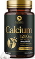 Calcium 1200 mg with Vitamin D3 | 120 Tablets | Supports Bone Strength, Teeth & Immune System, Nature's Absorbable