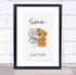 The Card Zoo New Baby Birth Details Christening Nursery Bear Initial S Keepsake Gift Print