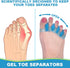ROOCKE 4 Pcs Gel Toe Spacers - Hammer Toe Bunion Corrector for Men, Big Toe Spreaders, Yoga Toe Separators